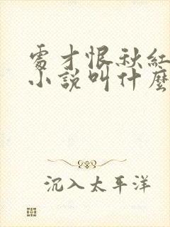 处才恨秋红原著小说叫什么封面