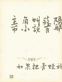 主角叫苏阳的都市小说有哪些