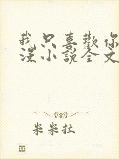 我只喜欢你的人没小说全文免费阅读