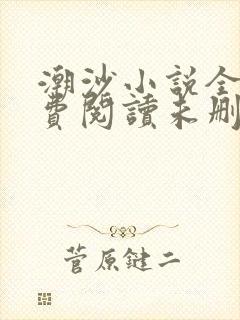 潮沙小说全文免费阅读未删减封面