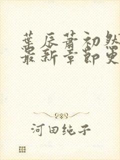 叶辰萧初然正版最新章节更新时间