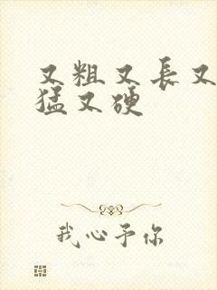 又粗又长又大又猛又硬