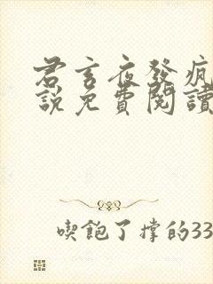 君玄夜发疯的小说免费阅读封面