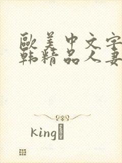 欧美中文字幕日韩精品人妻