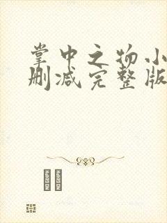 掌中之物小说未删减完整版