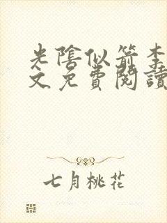 光阴似箭李艳全文免费阅读封面