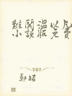 难哄温以凡桑延小说版免费