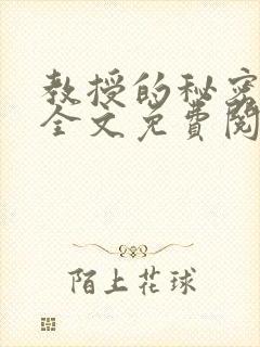 教授的秘密小说全文免费阅读