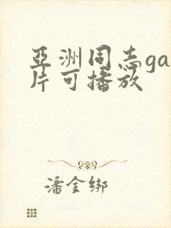 亚洲同志gay片可播放