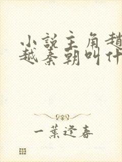 小说主角赵浪穿越秦朝叫什么名字