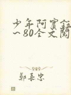 少年阿宾钰慧1～80全文阅读目录