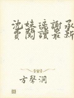 沈姝璃谢承渊免费阅读最新章节封面