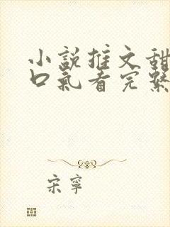 小说推文甜文一口气看完系列封面