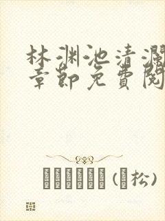林渊池清澜最新章节免费阅读笔趣阁封面