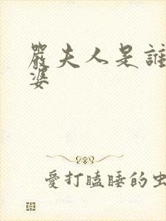 严夫人是谁的老婆