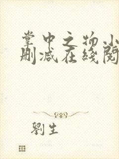 掌中之物小说无删减在线阅读