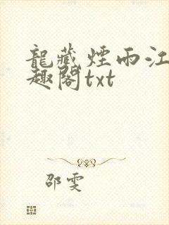 龙藏烟雨江南笔趣阁txt