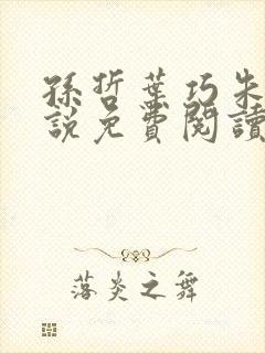 孙哲叶巧朱颜小说免费阅读