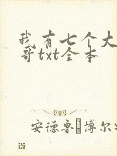 我有七个大佬哥哥txt全本封面