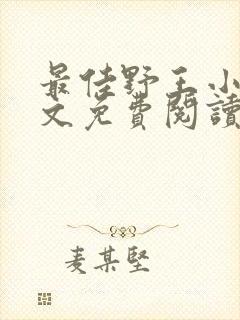 最佳野王小说全文免费阅读