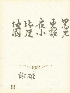 他比夜更黑无罪国度小说免费阅读