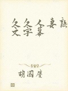 久久人妻熟女中文字幕