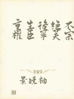 重生后绝不嫁给权臣宁芙宗肆在线阅读