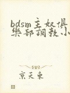bdsm主奴俱乐部调教小说