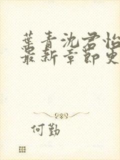 叶青沈君怡小说最新章节更新时间