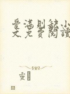 爱满则缺小说全文免费阅读