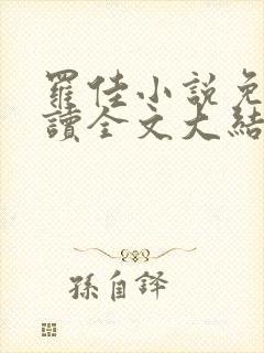 罗佳小说免费阅读全文大结局