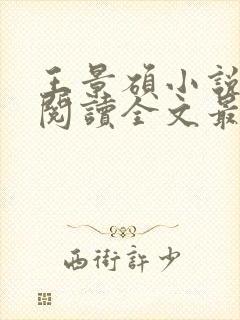 王景硕小说免费阅读全文最新章节封面