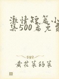 激情短篇小说合集500篇免费阅读