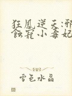 狂凤逆天:邪王蚀宠小毒妃封面