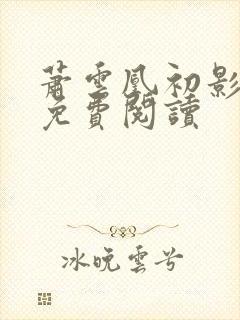 萧云凰初影小说免费阅读封面