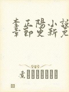 李正阳小说最新章节更新免费阅读封面