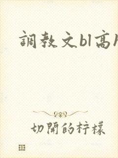 调教文bl高h