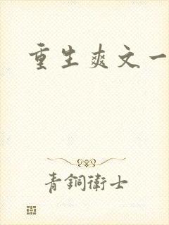 重生爽文一口气