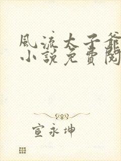 风流太子爷在线小说免费阅读