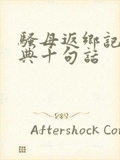 骚母返乡记最经典十句话