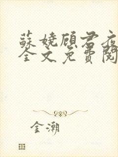 苏娆顾君夜小说全文免费阅读