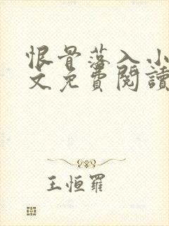 恨骨落入小说全文免费阅读