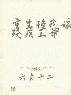 重生后我嫁给了残疾王爷