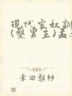 现代家奴训诫文(双男主)孟秋