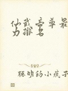 仙武帝尊最后实力排名