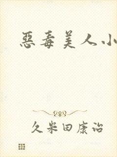 恶毒美人小说封面