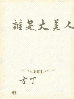 谁是大美人封面