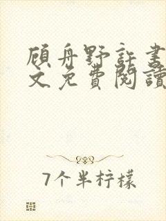 顾舟野许书意全文免费阅读最新章节