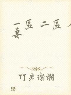 一区 二区 人妻