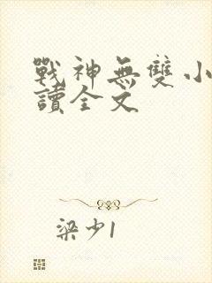 战神无双小说阅读全文封面